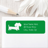 Teckel Kleurrijke Mailing Adresetiketten Etiket (Insitu)