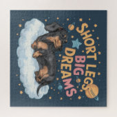 Teckel korte benen grote dromen legpuzzel (Horizontaal)