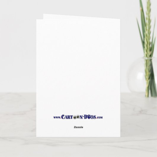 Teckel (lang haar) Kerstmis Feestdagen Kaart (Achterkant)