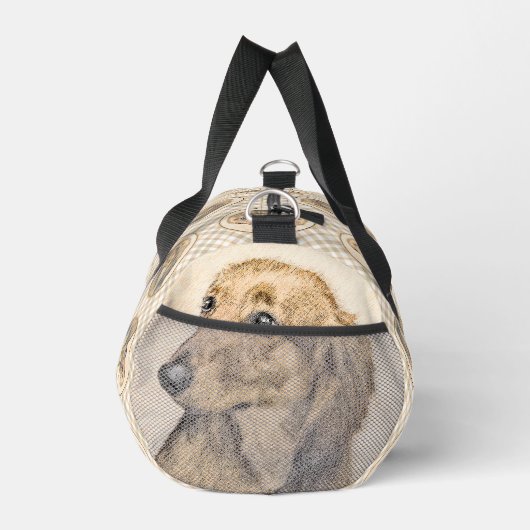 Teckel langharige rode schilderij Originele hond k Plunjezak (Rechts)