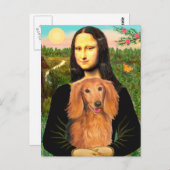 Teckel (LHSable) - Mona Lisa Briefkaart (Voorkant / Achterkant)