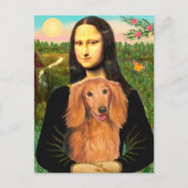 Teckel (LHSable) - Mona Lisa Briefkaart (Voorkant)