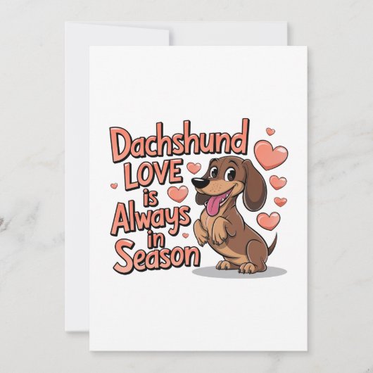 Teckel liefde is altijd in het seizoen aankondiging (Voorkant)