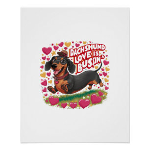 Teckel liefde is bezig perfect poster