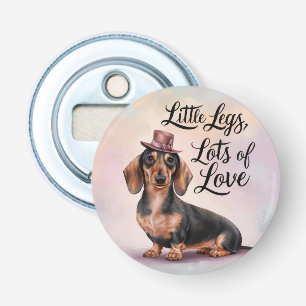 Teckel Little Legs Veel liefde Button Flesopener