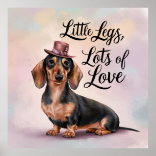 Teckel Little Legs Veel liefde Poster