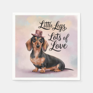 Teckel Little Legs Veel liefde Servet