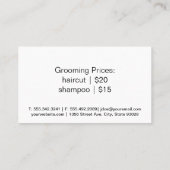 Teckel Logo | hondentrimmer Visitekaartje (Achterkant)