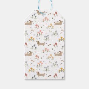 Teckel Lover Weiner Dog Sausage Dog Wildflower Cadeaulabel