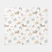 Teckel Lover Weiner Dog Sausage Dog Wildflower Fleece Deken (Voorkant (Horizontaal))