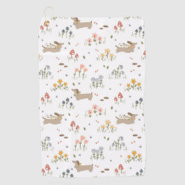 Teckel Lover Weiner Dog Sausage Dog Wildflower Golfhanddoek