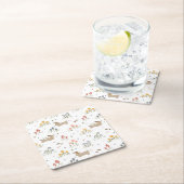 Teckel Lover Weiner Dog Sausage Dog Wildflower Kartonnen Onderzetters (Insitu)