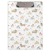 Teckel Lover Weiner Dog Sausage Dog Wildflower Klembord (Voorkant)