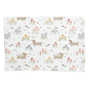 Teckel Lover Weiner Dog Sausage Dog Wildflower Kussensloop