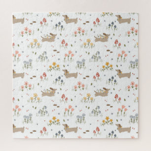 Teckel Lover Weiner Dog Sausage Dog Wildflower Legpuzzel