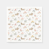 Teckel Lover Weiner Dog Sausage Dog Wildflower Servet (Voorkant)