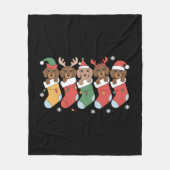 Teckel Mam Kerstcadeau Hondenliefhebber Nieuwjaar Fleece Deken (Voorkant)