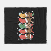 Teckel Mam Kerstcadeau Hondenliefhebber Nieuwjaar Fleece Deken (Voorkant (Horizontaal))