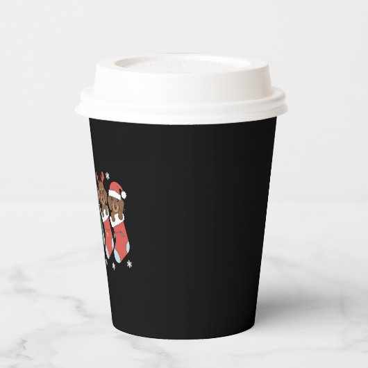 Teckel Mam Kerstcadeau Hondenliefhebber Nieuwjaar Papieren Bekers (Links)