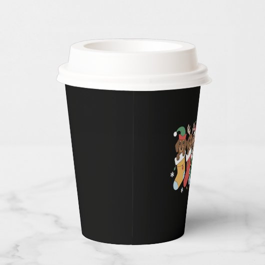 Teckel Mam Kerstcadeau Hondenliefhebber Nieuwjaar Papieren Bekers (Rechts)