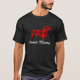 Teckel Mama Vrouwen Weenie Dog Plaid Gift To Shir T-shirt