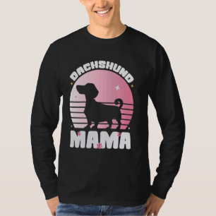 Teckel Mama Weenie Hond Wiener Funny Teckel W T-shirt
