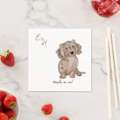 teckel merl waterverf bruiloft cocktail servetten (Insitu)