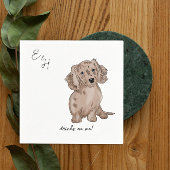 teckel merl waterverf bruiloft cocktail servetten