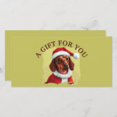 Teckel met Kerstman Outfit - Kerstmis 1 (Voorkant / Achterkant)