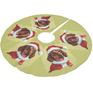 Teckel met Kerstman Outfit - Kerstmis 1 Kerstboom Rok