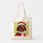 Teckel met Kerstman Outfit - Kerstmis 1 Tote Bag (Achterkant)