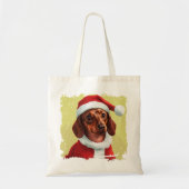 Teckel met Kerstman Outfit - Kerstmis 1 Tote Bag (Voorkant)