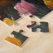 Teckel met Spring Tulips Painting Legpuzzel (Zijkant)