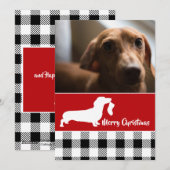 Teckel met Stocking Holiday Photo Feestdagenkaart (Voorkant / Achterkant)