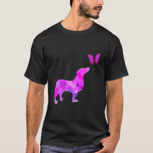 Teckel met vlinder Schattigee hond Puppy Animal T-shirt