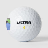 teckel met volledig draadhaar golfballen (Logo)