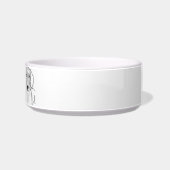 Teckel Minimalist Line Art personalized bowl Voerbakje (Rechts)