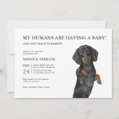 Teckel Minimalistische Puppy Dog Baby shower Kaart (Voorkant)