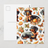  teckel naadloos briefkaart (Voorkant / Achterkant)