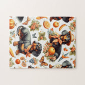 teckel naadloos legpuzzel (Horizontaal)