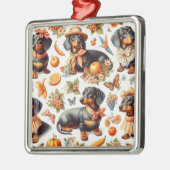 teckel naadloos metalen ornament (Links)