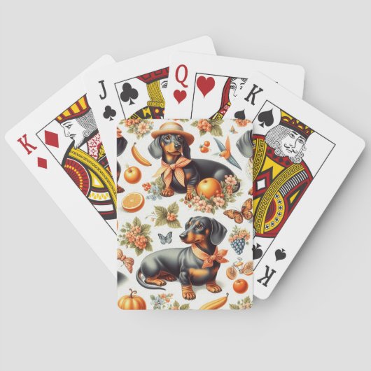  teckel naadloos pokerkaarten (Achterkant)