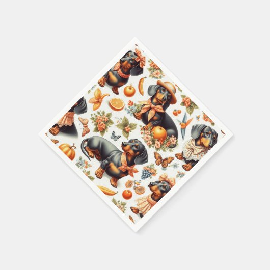  teckel naadloos servet (Hoek)