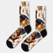 teckel naadloos sokken (Links)