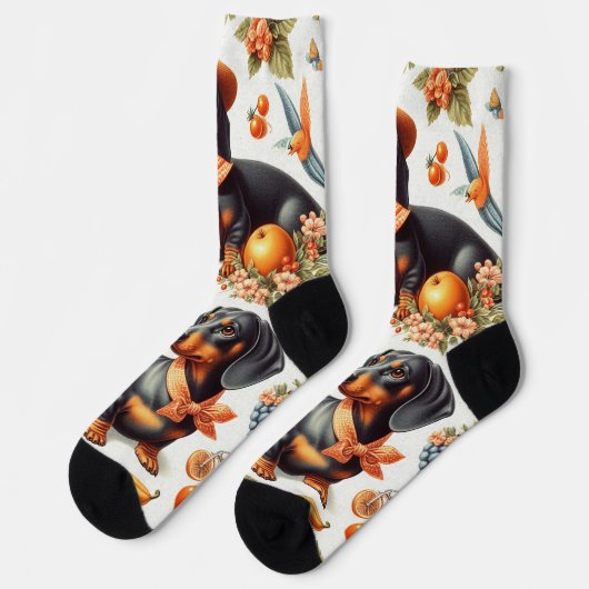  teckel naadloos sokken (Links)