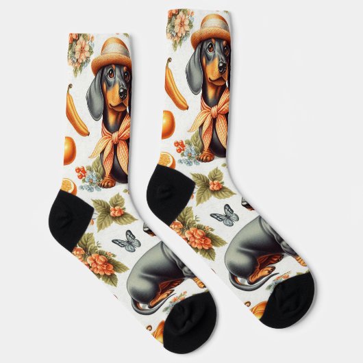  teckel naadloos sokken (Rechts)