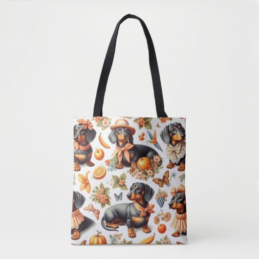 teckel naadloos tote bag (Voorkant)