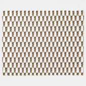 Teckel oogcrème fleece deken (Voorkant (Horizontaal))