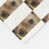 Teckel oogcrème fleece deken (Hoek)