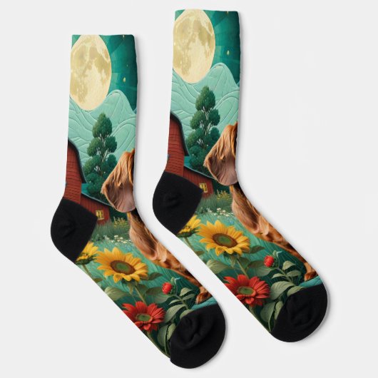 teckel op het boerderij sokken (Rechts)